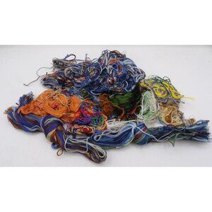 Mixed Lot Of Assorted Embroidery Floss Skeins In Various Colors and Lengths